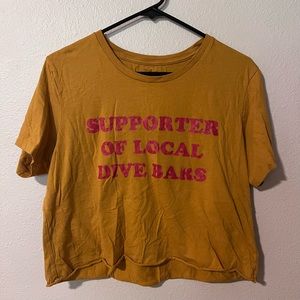 Pebby Forevee Supporter of Local Dive Bars Crop Top